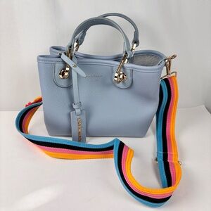 Emporio Armani Small MyEA Grained Tote Bag - Cornflower Blue